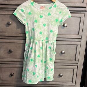 Girls St Patrick’s day dress with shamrocks ☘️